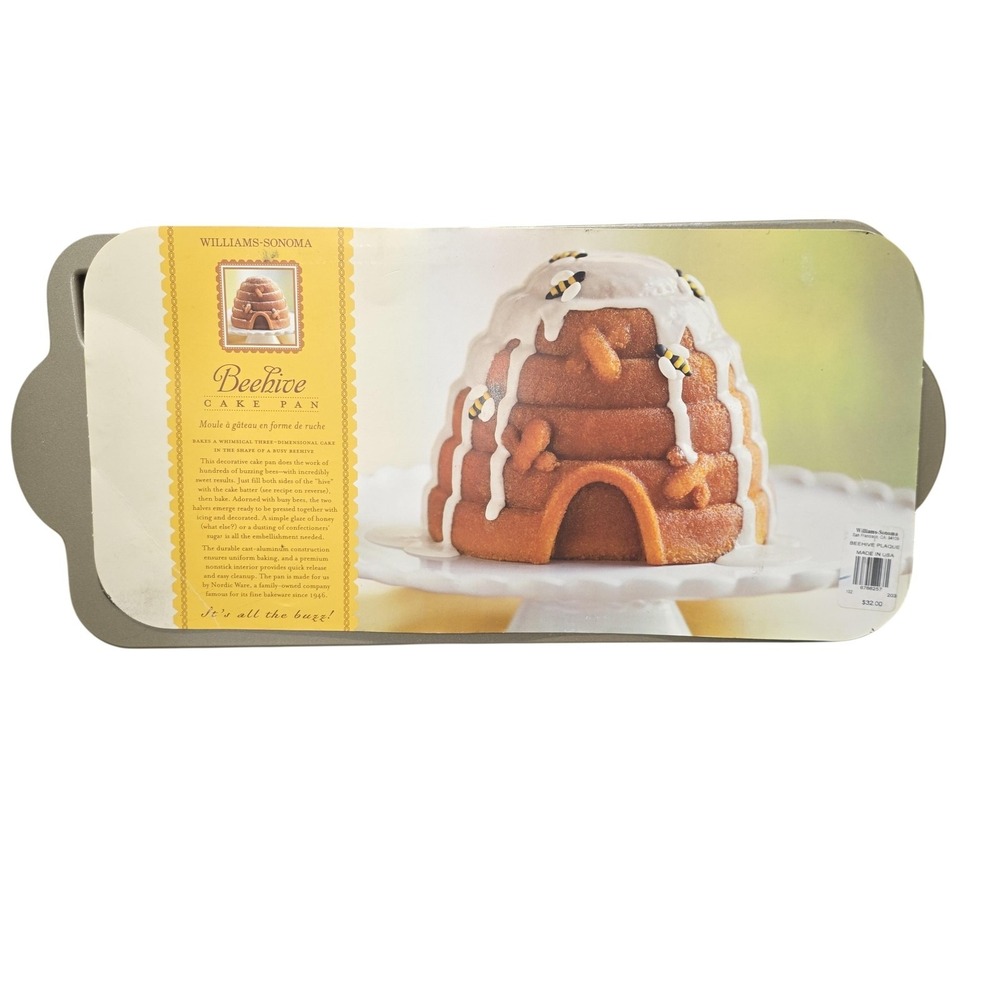 Williams-Sonoma Beehive Cake Pan Gold Nonstick Cast Aluminum Nordic Ware USA